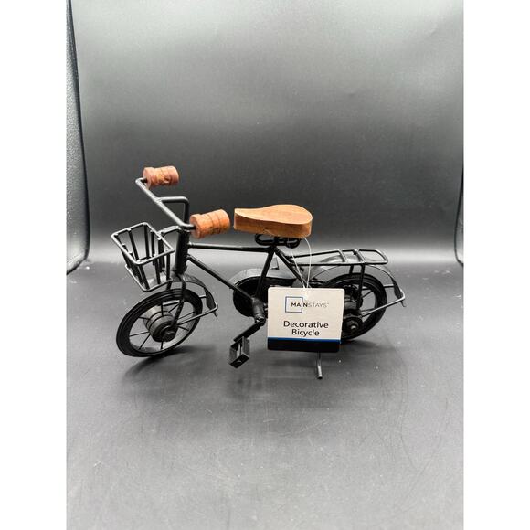 Mainstays Bike Retro Large Bicycle Black Wooden Seat and Handles 11.5" - Picture 6 of 6